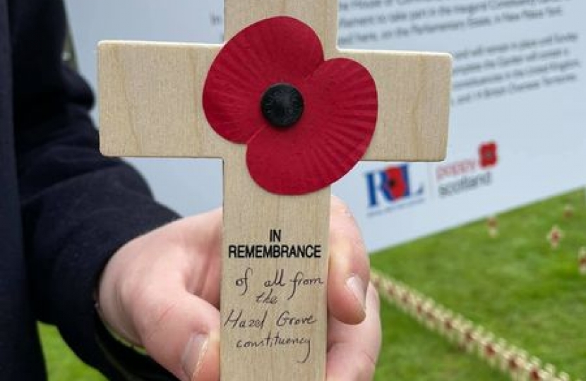 Area's fallen commemorated in Westminster Garden of Remembrance