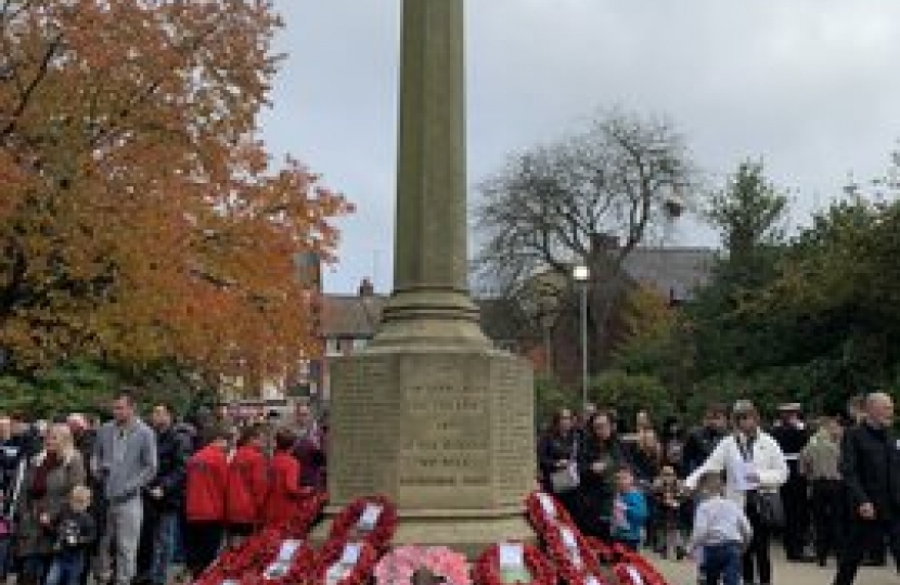 William leads Remembrance Services across our area