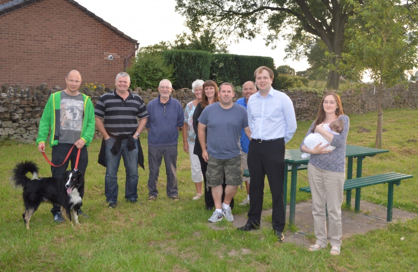 William with members of the 'Friends of Windlehurst Park' group