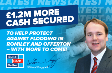 William secures £1.2m cash boost to bolster flooding defences