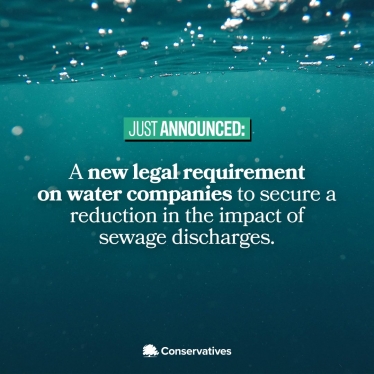 A new legal requirement on water companies to secure a reduction on sewage overflow
